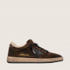 Зимние Golden Goose Ball Star / Замша корич / черная зв муж