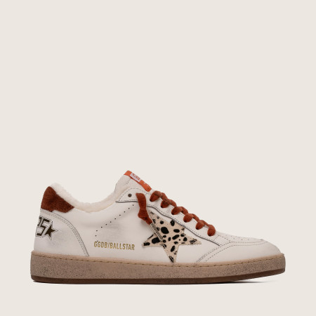 Зимние Golden Goose Ball Star / Лео звезда / корич шнурки
