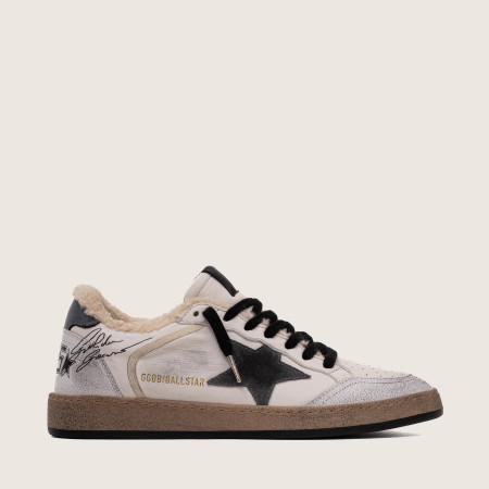 Зимние Golden Goose Ball Star / Белые / серая зв муж