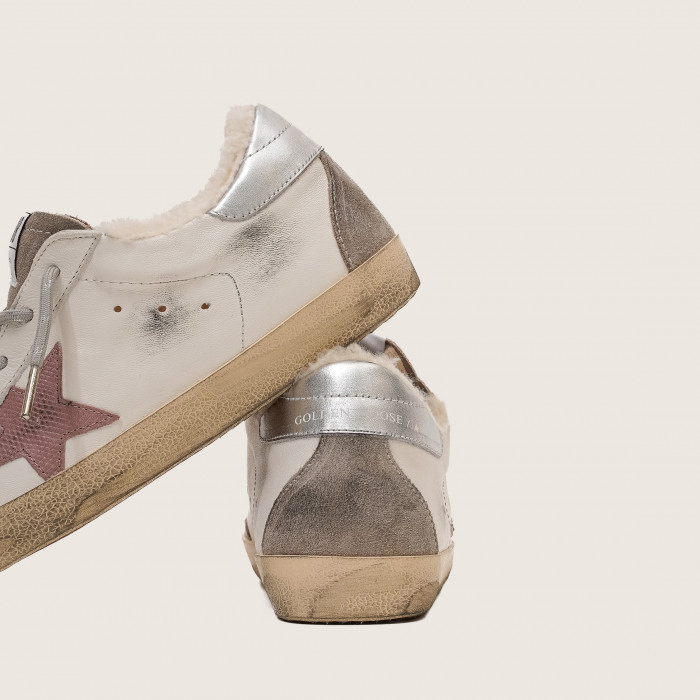 Зимние Golden Goose Super Star / Розовая звезда