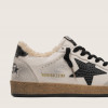 Зимние Golden Goose Ball Star / Белые / питон зв муж