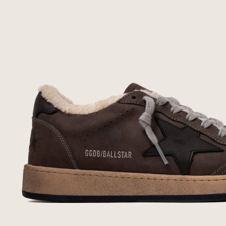 Зимние Golden Goose Ball Star / Серые / черная звезда муж