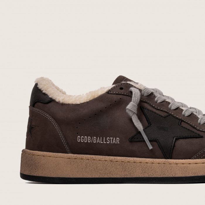 Зимние Golden Goose Ball Star / Серые / черная звезда муж